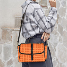 Load image into Gallery viewer, Orange Multi-Function Satchel-Black (Model 1740)