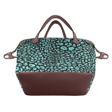 Load image into Gallery viewer, Wild Safari Turquoise Clover Canvas Tote Bag (Model 1661)
