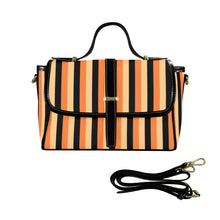 Load image into Gallery viewer, Stripes Multi-Function Satchel-Black (Model 1740)