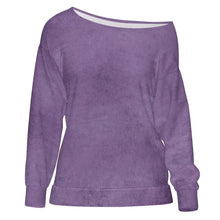 Load image into Gallery viewer, Pretty Purple Off Shoulder Sweatshirt Hatless hoodie