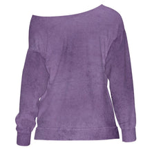 Load image into Gallery viewer, Pretty Purple Off Shoulder Sweatshirt Hatless hoodie