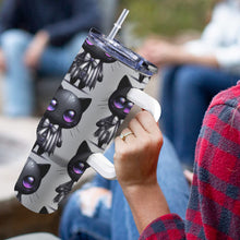 Load image into Gallery viewer, Gothic Cat 40oz Tumbler with White Handle