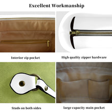 Load image into Gallery viewer, Golden Autumn Clover Canvas Tote Bag (Model 1661)