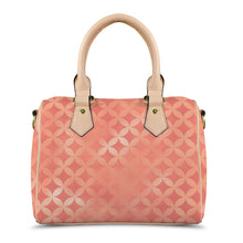 Load image into Gallery viewer, Peach Cute Boston Leather Handbag-Khaki Handle (Model 1746)