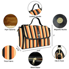 Load image into Gallery viewer, Stripes Multi-Function Satchel-Black (Model 1740)