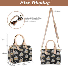 Load image into Gallery viewer, Spooky Boston Leather Handbag-Khaki Handle (Model 1746)