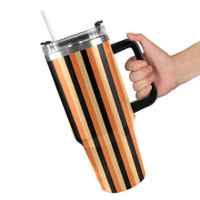 Load image into Gallery viewer, Stripes 40oz Tumbler with Black Handle