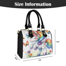 Load image into Gallery viewer, Unicorn Boston Handbag-Black Handle (Model 1746)