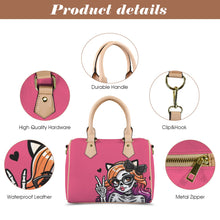 Load image into Gallery viewer, Peace Boston Leather Handbag-Khaki Handle (Model 1746)