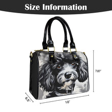 Load image into Gallery viewer, Poodle Boston Handbag-Black Handle (Model 1746)