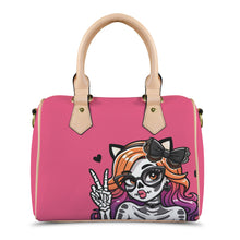 Load image into Gallery viewer, Peace Boston Leather Handbag-Khaki Handle (Model 1746)