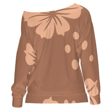 Load image into Gallery viewer, Floral Off Shoulder Sweatshirt Hatless hoodie