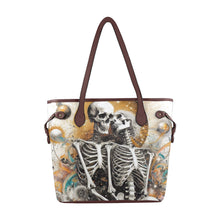 Load image into Gallery viewer, Skeleton Lovers Clover Canvas Tote Bag (Model 1661)