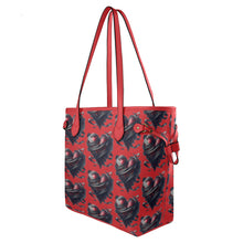 Load image into Gallery viewer, Dark Hearts Clover Canvas Tote Bag (Model 1661)