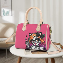 Load image into Gallery viewer, Peace Boston Leather Handbag-Khaki Handle (Model 1746)