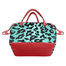 Load image into Gallery viewer, Wild Safari Turquoise Clover Canvas Tote Bag (Model 1661)