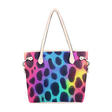 Load image into Gallery viewer, Leopard Print Clover Canvas Tote Bag (Model 1661)