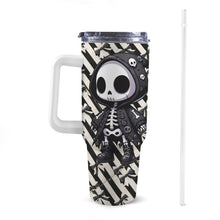 Load image into Gallery viewer, Gothic Stripe 40oz Tumbler with White Handle