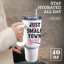 Load image into Gallery viewer, Small Town Girl ! 40oz Tumbler with White Handle