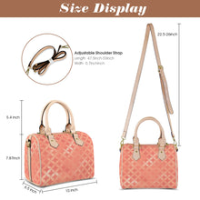 Load image into Gallery viewer, Peach Cute Boston Leather Handbag-Khaki Handle (Model 1746)