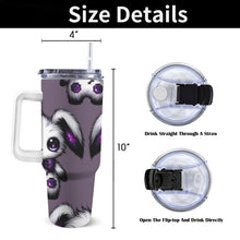 Load image into Gallery viewer, Gothic cute 3 40oz Tumbler with White Handle