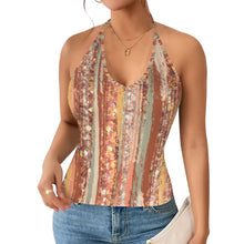 Load image into Gallery viewer, Autumn Women's V-Neck Halter Top (Model T83)