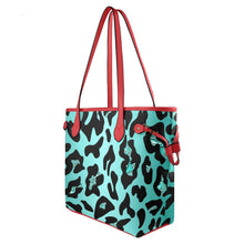 Load image into Gallery viewer, Wild Safari Turquoise Clover Canvas Tote Bag (Model 1661)