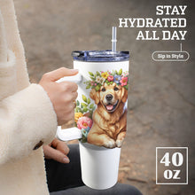 Load image into Gallery viewer, Golden Retriever 40oz Tumbler with Handle