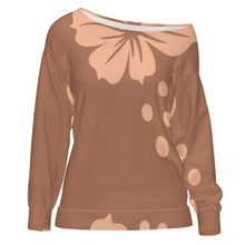 Load image into Gallery viewer, Floral Off Shoulder Sweatshirt Hatless hoodie