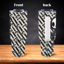 Load image into Gallery viewer, Gothic Stripe 40oz Tumbler with White Handle