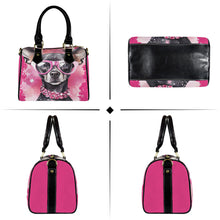 Load image into Gallery viewer, Pink Glam Dog Boston Handbag-Black Handle (Model 1746)