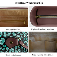 Load image into Gallery viewer, Wild Safari Turquoise Clover Canvas Tote Bag (Model 1661)