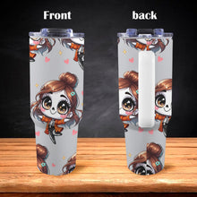 Load image into Gallery viewer, Cute 40oz Tumbler with White Handle