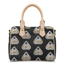 Load image into Gallery viewer, Spooky Boston Leather Handbag-Khaki Handle (Model 1746)