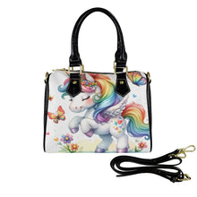 Load image into Gallery viewer, Unicorn Boston Handbag-Black Handle (Model 1746)