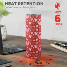 Load image into Gallery viewer, Heart 20oz Tall Skinny Tumbler with Lid and Straw