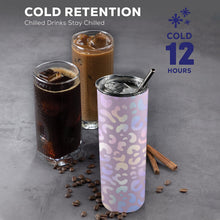 Load image into Gallery viewer, Animal iridescent 20oz Tall Skinny Tumbler with Lid and Straw