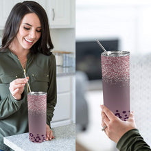 Load image into Gallery viewer, Purple Animal 20oz Tall Skinny Tumbler with Lid and Straw