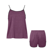Load image into Gallery viewer, Purple Women's Spaghetti Strap Short Pajama Set