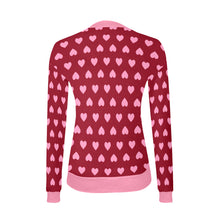 Load image into Gallery viewer, Lots of Love Women's All Over Print V-Neck Sweater (Model H48)