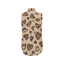 Load image into Gallery viewer, ValentineLeopard Women's Bow Tie V-Neck Sleeveless Shirt (Model T69)