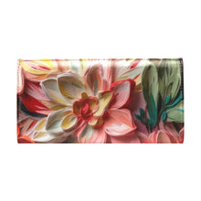 Load image into Gallery viewer, Painted Flowers Women's Flap Wallet (Model 1707)