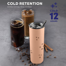 Load image into Gallery viewer, Peach Fuzz Sip 20oz Tall Skinny Tumbler with Lid and Straw