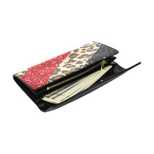 Load image into Gallery viewer, Paint Strokes Red Women's Flap Wallet (Model 1707)