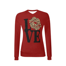 Load image into Gallery viewer, Love-cheetah Women's All Over Print V-Neck Sweater (Model H48)