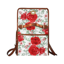 Load image into Gallery viewer, Rose Waterproof Canvas Bag-Brown (All Over Print) (Model 1641)
