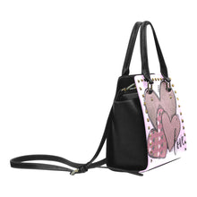 Load image into Gallery viewer, LOVEPurpHeart Rivet Shoulder Handbag (Model 1645)