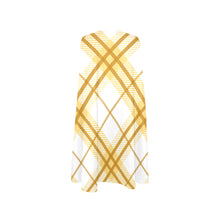 Load image into Gallery viewer, Yellow Plaid Sleeveless A-Line Pocket Dress (Model D57)