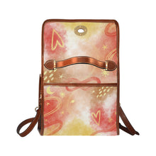 Load image into Gallery viewer, Love Waterproof Canvas Bag-Brown (All Over Print) (Model 1641)