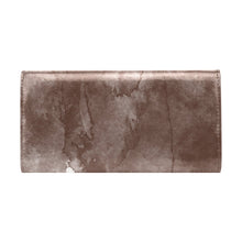 Load image into Gallery viewer, Brown Distress Women's Flap Wallet (Model 1707)